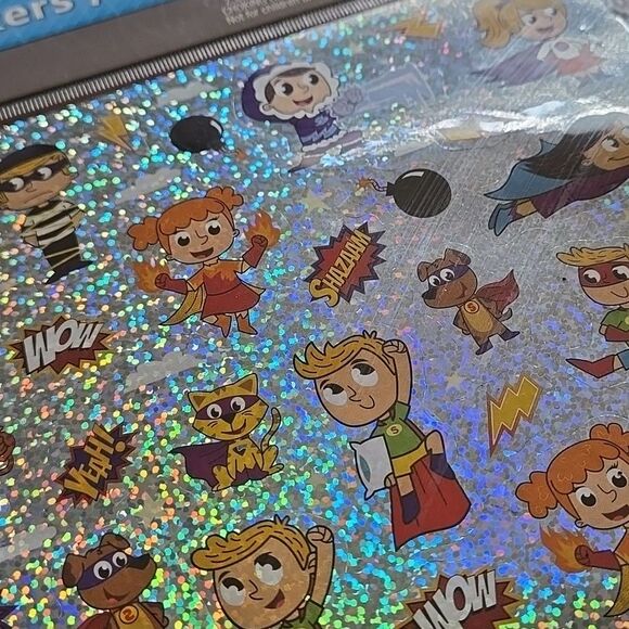 Jot Glitter hero boy girl sparkling sparkle shine fun Stickers 1-Pack unisex - Picture 9 of 14